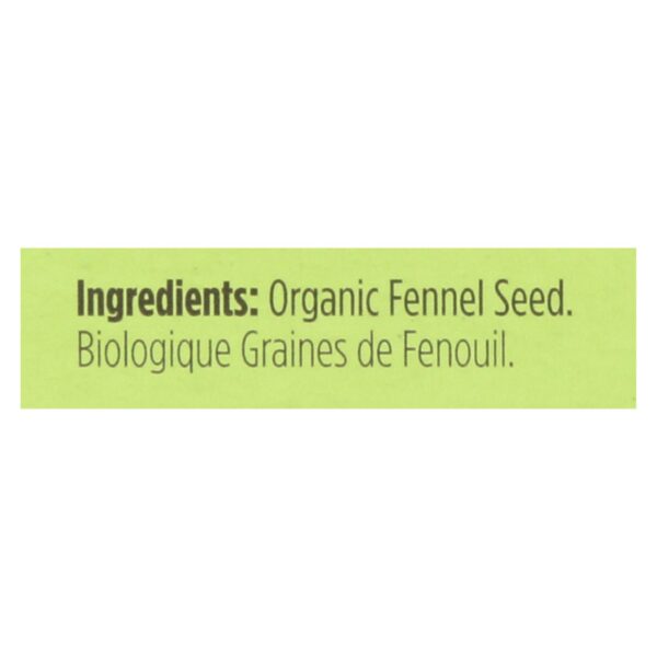Spicely Organics - Organic Fennel Seed - Case Of 6 - 0.3 Oz. - Image 2