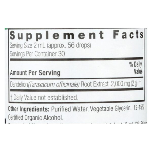 Nature's Answer - Dandelion Root - 2 Fl Oz - Image 2