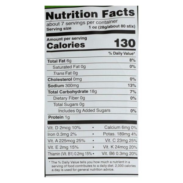 Good Health Sea Salt Veggie Stix  - Case Of 10 - 6.25 Oz - Image 2