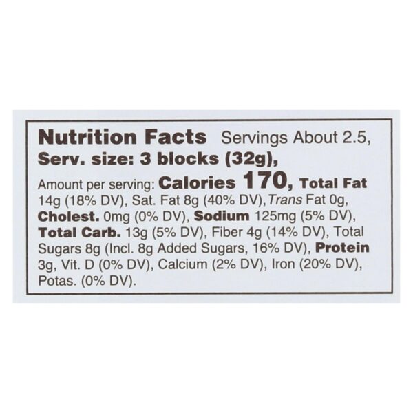 Lake Champlain Chocolates Chocolate Bar - Almonds & Sea Salt. 72% Cocoa Dark. - Case Of 12 - 3 Oz. - Image 2