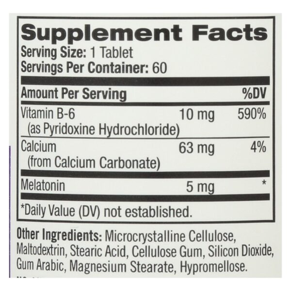 Natrol Melatonin - 5 Mg - 60 Tablets - Image 2