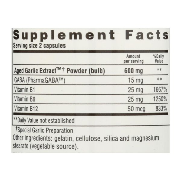 Kyolic - Stress And Fatigue Relief Formula 101 - 100 Capsules - Image 2