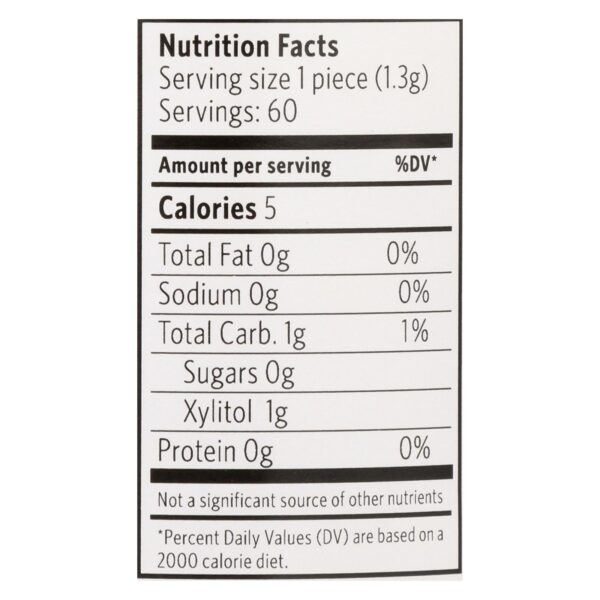 Xylichew Chewing Gum - Sugar Free Peppermint - 60 Piece Jar - Case Of 4 - Image 2