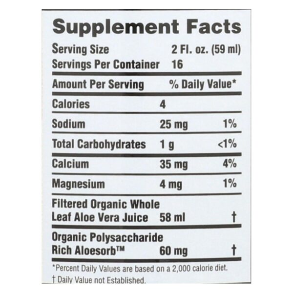 Lily Of The Desert - Aloe Vra Juice Whole Leaf - 1 Each -32 Fz - Image 2