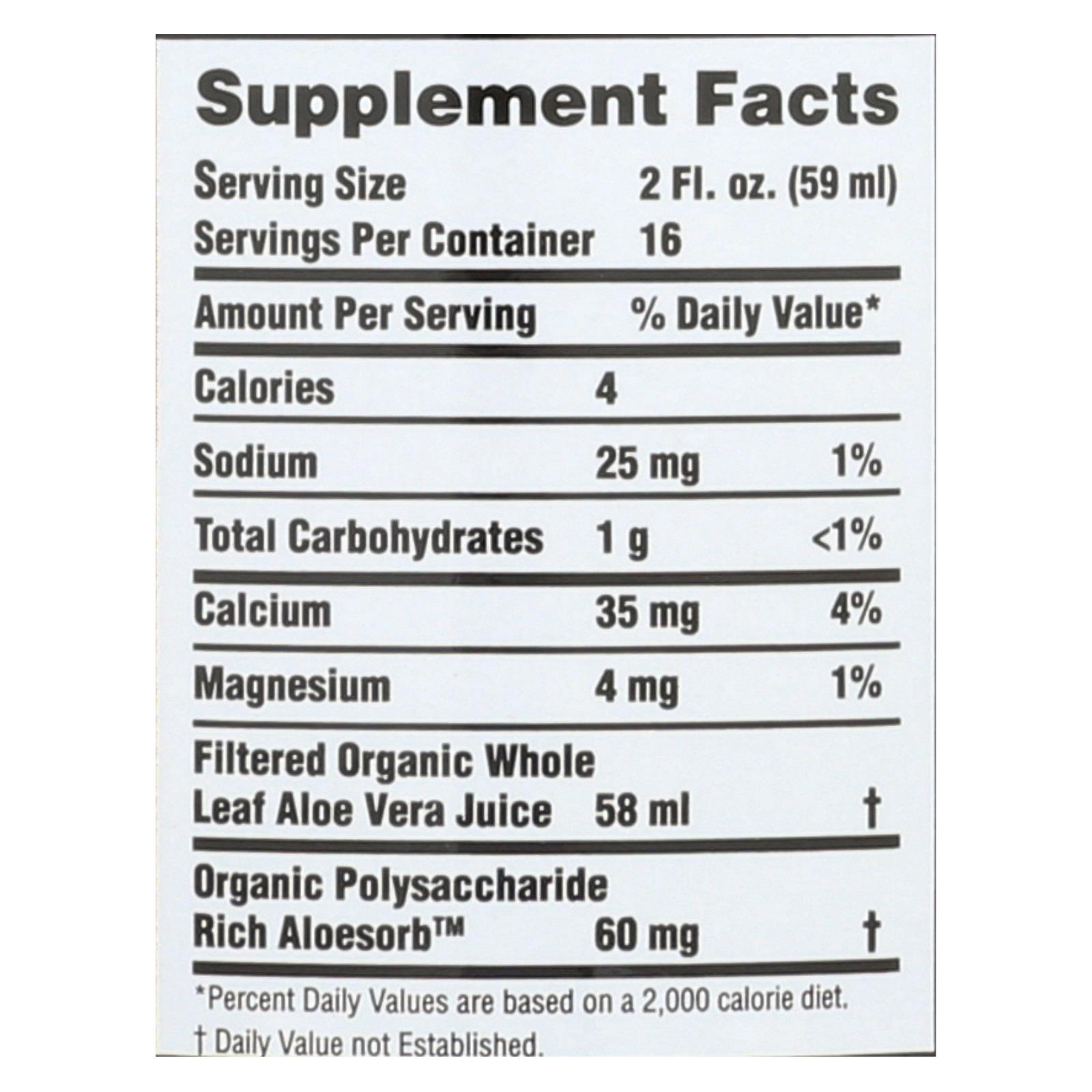 Lily Of The Desert - Aloe Vra Juice Whole Leaf - 1 Each -32 Fz - Image 2