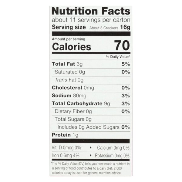 Miltons - Baked Crackers Hm Salt - Case Of 8 - 6 Oz - Image 2