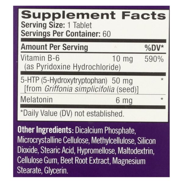 Natrol - Melatonin Advance +5 Htp - 1 Each - 60 Tab - Image 2
