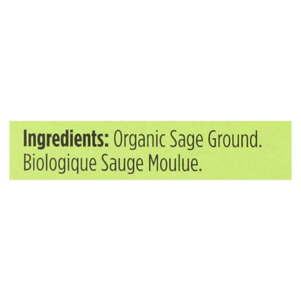 Spicely Organics - Organic Sage - Ground - Case Of 6 - 0.3 Oz. - Image 2