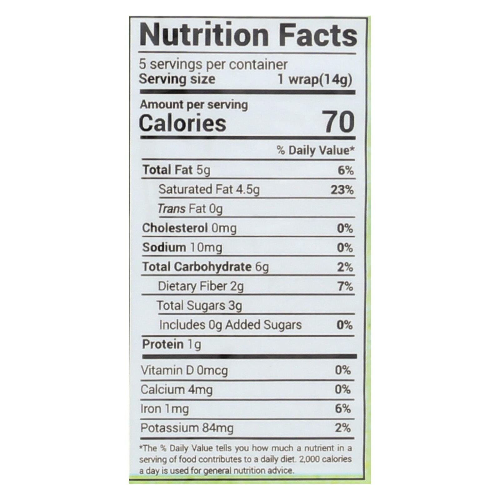 Nuco Organic Coconut Wraps  - Case Of 12 - 2.47 Oz - Image 2