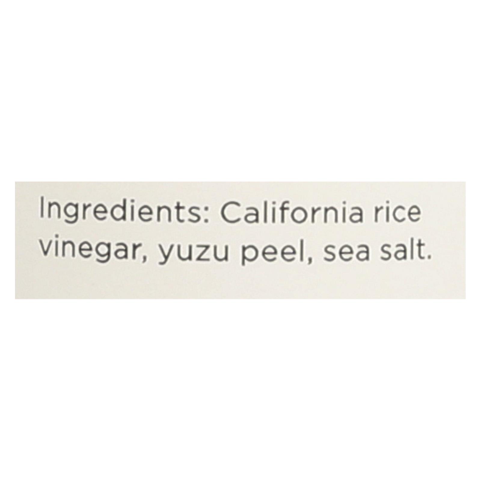 O® California Yuzu Rice Vinegar - Case Of 6 - 10.1 Fz - Image 2