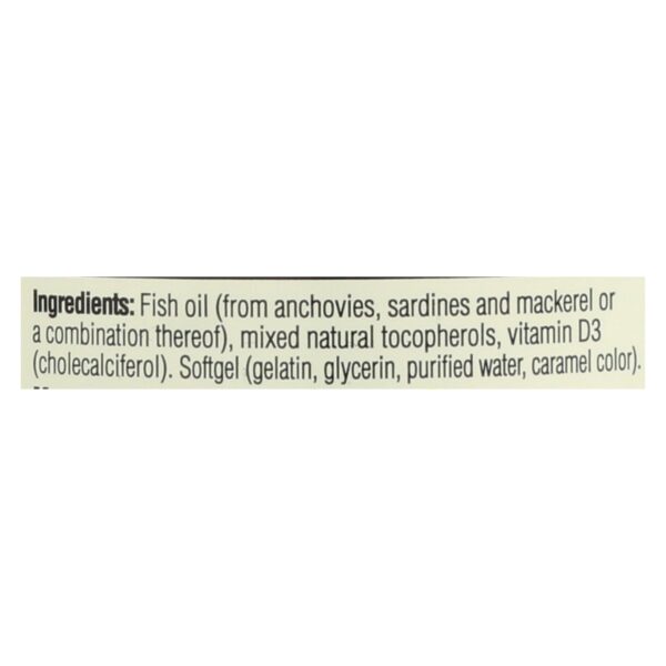 Spectrum Essentials Omega-3 Fish Oil With Vitamin D Dietary Supplement  - 1 Each - 250 Sgel - Image 2