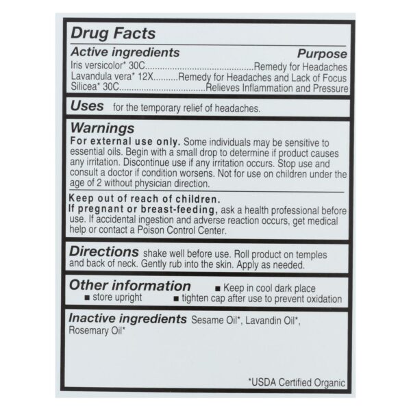 Forces Of Nature - Headache Pain Mngmt - 1 Each - 4 Ml - Image 2