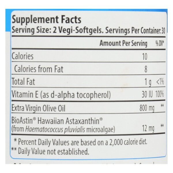 Nutrex Hawaii Bioastin Supreme - 6 Mg - 60 Vegetarian Softgels - Image 2