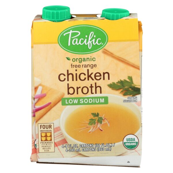 Pacific Natural Foods Free Range Chicken Broth - Low Sodium - Case Of 6 - 8 Fl Oz. - Image 3