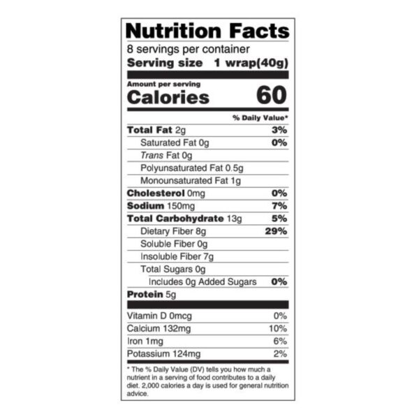 Tumaro's 8-inch Premium White Carb Wise Wraps - Case Of 6 - 8 Ct - Image 2