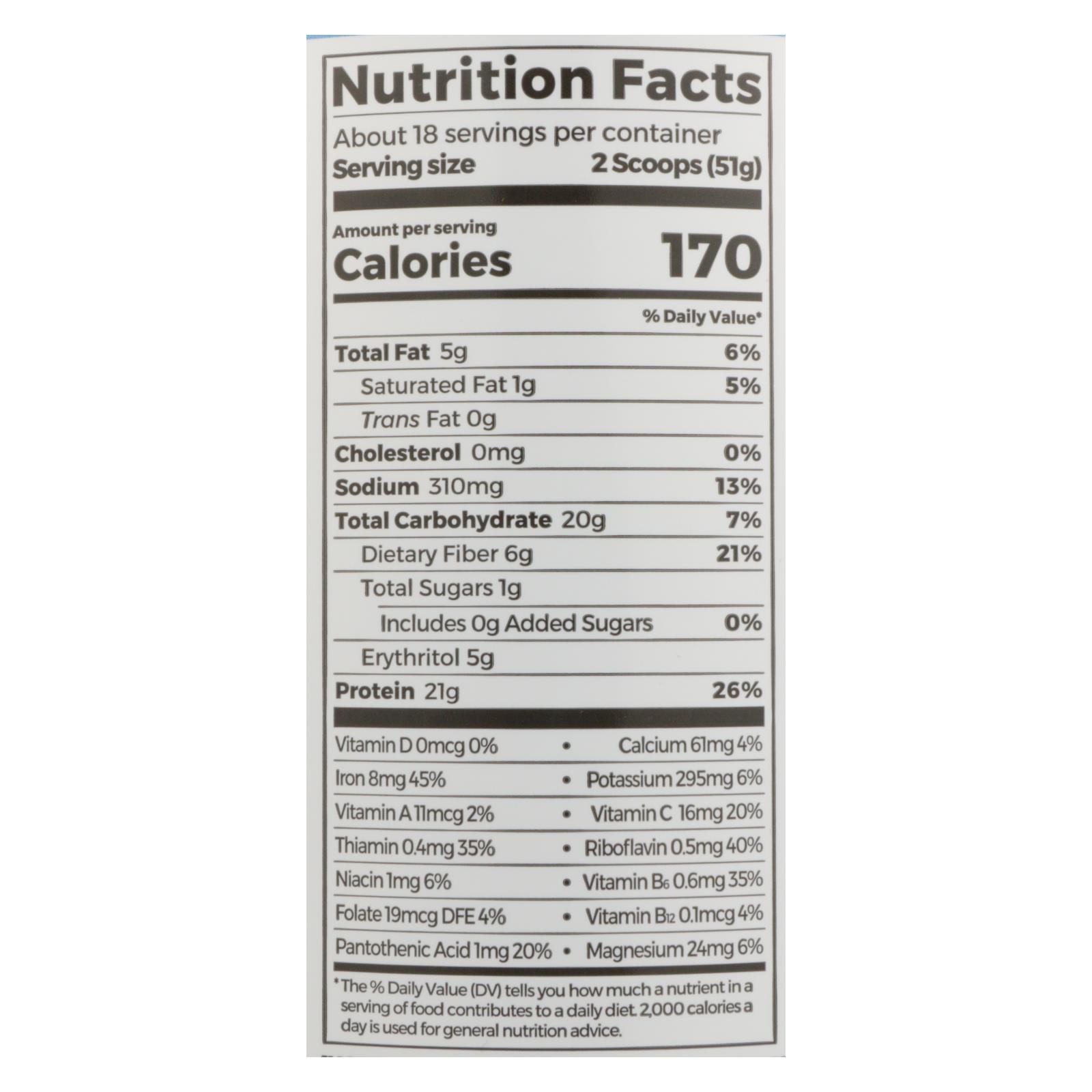 Orgain - Protein Powder Plnt Ch Fud - 1 Each - 2.02 Lb - Image 2