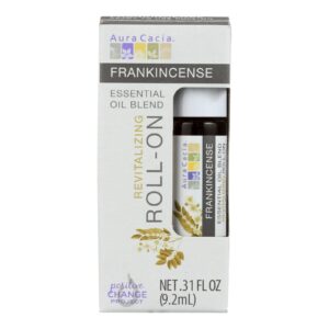 Aura Cacia - Roll On Essential Oil - Frankincense - Case Of 4 - .31 Fl Oz