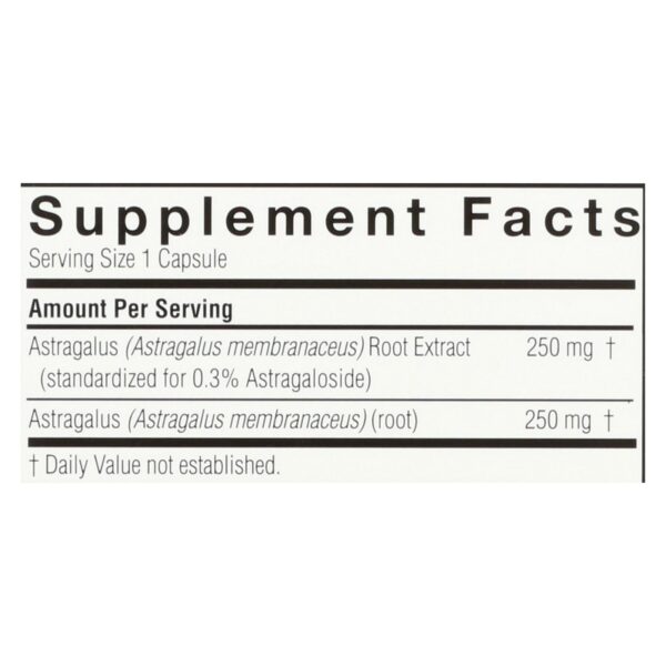 Nature's Answer - Astragalus Root Extract - 60 Vegetarian Capsules - Image 2