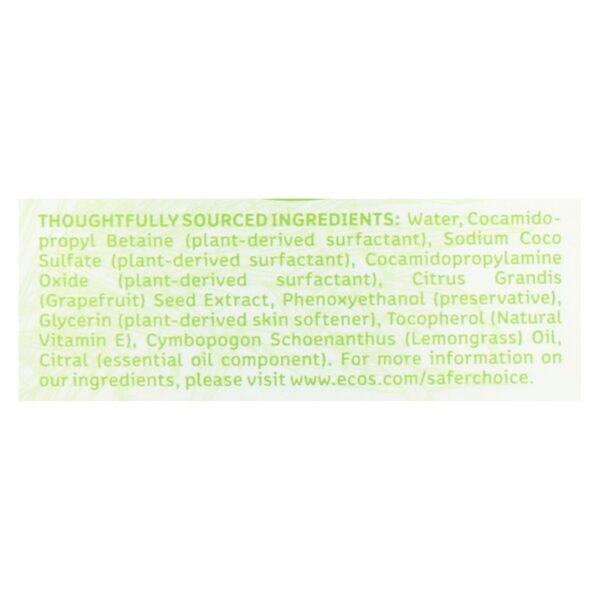 Earth Friendly Hand Soap - Lemongrass - Case Of 6 - 17 Fl Oz. - Image 2
