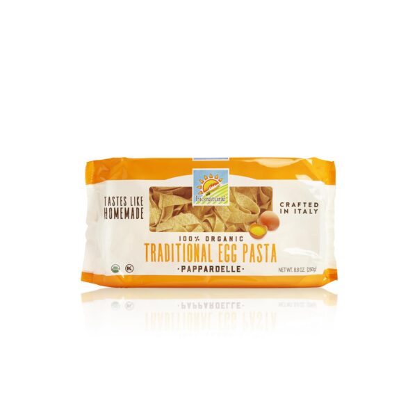 Bionaturae Egg Pasta - Organic Durum Semolina Egg Pappardelle - Case Of 12 - 8.8 Oz. - Image 2