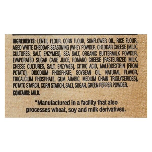 The Daily Crave - Lentil Chip Aged Wht Chd - Case Of 8 - 4.25 Oz - Image 2
