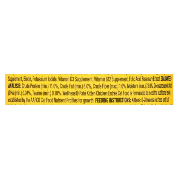 Wellness Pet Products Cat Food - Kitten Recipe - Case Of 24 - 3 Oz. - Image 2