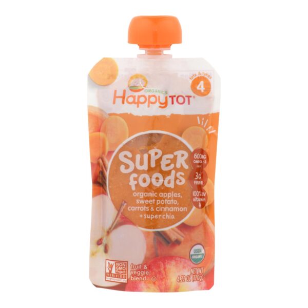 Happy Baby Happytot Organic Superfoods Sweet Potato Apple Carrot And Cinnamon - 4.22 Oz - Case Of 16 - Image 3