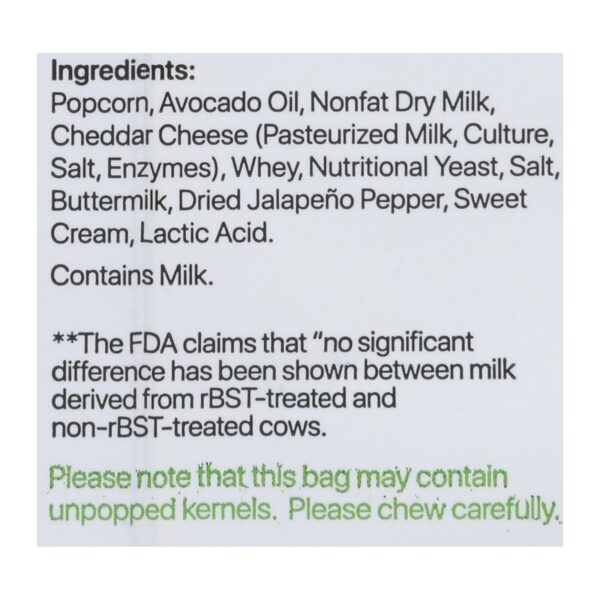 Pop Art Gourmet Popcorn - White Cheddar Jalapeno - Case Of 9 - 5 Oz. - Image 2