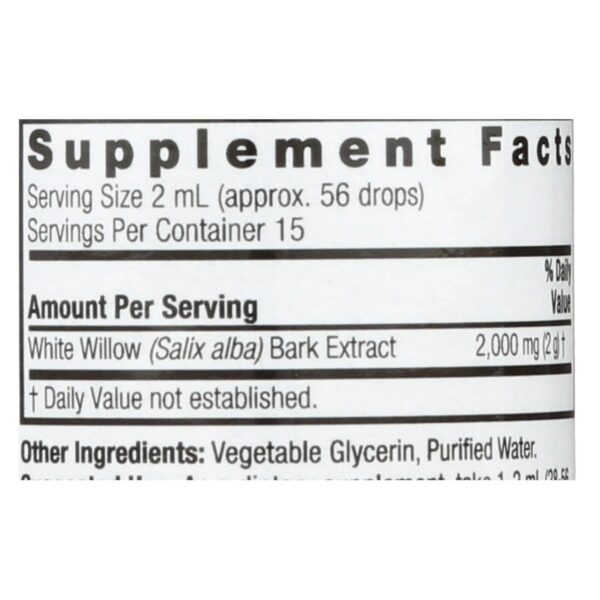 Nature's Answer - White Willow Bark Alcohol Free - 1 Fl Oz - Image 2
