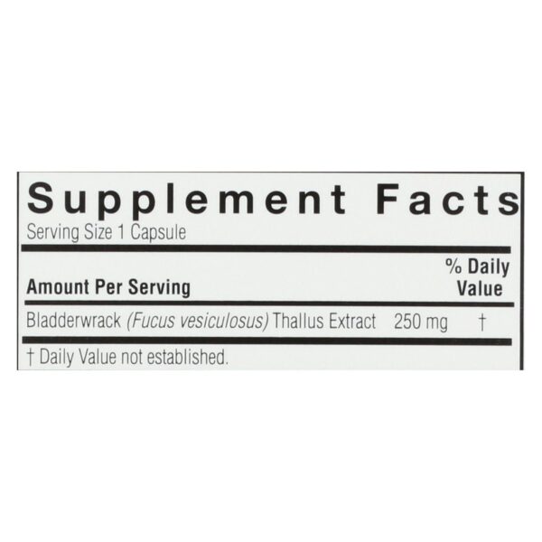 Nature's Answer - Bladderwrack Thallus - 90 Vegetarian Capsules - Image 2