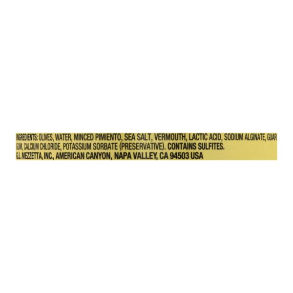 Mezzetta Imported Spanish Queen Martini Olives In Dry Vermouth - Case Of 6 - 10 Oz. - Image 2