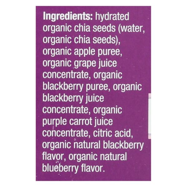 Mamma Chia Squeeze Vitality Snack - Blackberry Bliss - Case Of 6 - 3.5 Oz. - Image 2