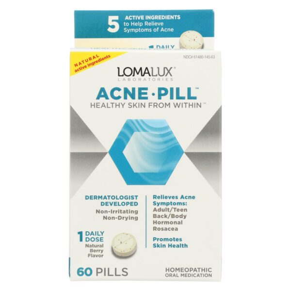 Loma Lux Laboratories Acne Pill - Chewable - Quick Dissolving - 60 Count - Image 2