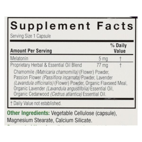 Nature's Answer Melatonin+ Dietary Supplement  - 1 Each - 60 Vcap - Image 2