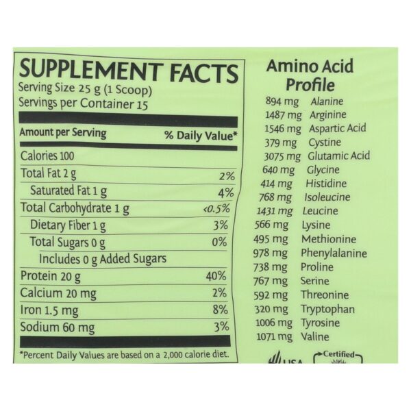 Sunwarrior - Protein Organic Classic Natural - 375 Grm - Image 2
