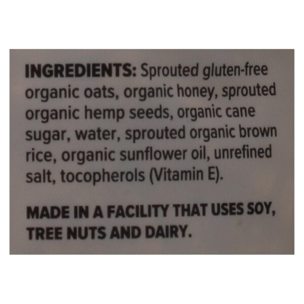 One Degree Organic Foods Sprouted Oat Hemp Granola - Honey - Case Of 6 - 11 Oz. - Image 2