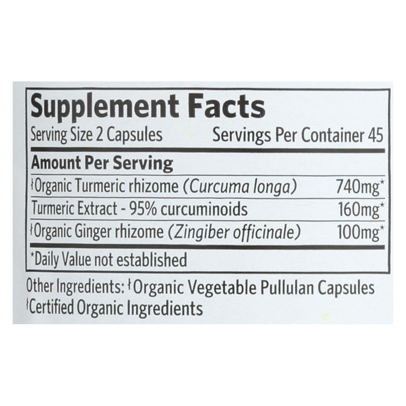 Organic India Wellness Supplements, Turmeric Formula  - 1 Each - 90 Vcap - Image 2