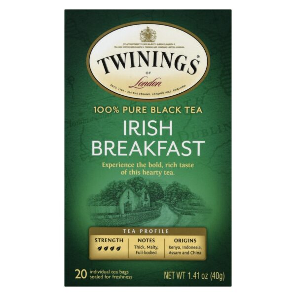 Twinings Tea Breakfast Tea - Irish - Case Of 6 - 20 Bags - Image 2