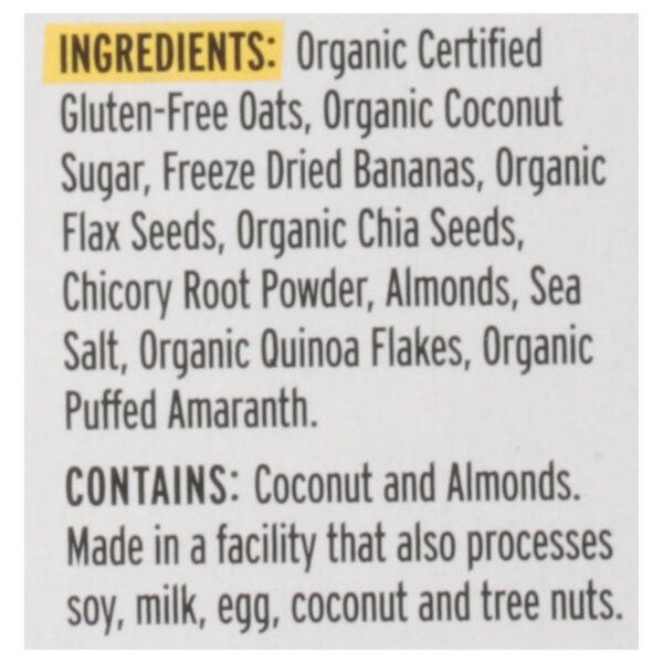 Purely Elizabeth - Sugar Free Oatmeal Banana Nut - Case Of 6-9.12 Oz - Image 2