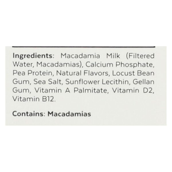 Milkadamia Macadamia Milk With Unsweetened Vanilla  - Case Of 6 - 32 Fz - Image 2