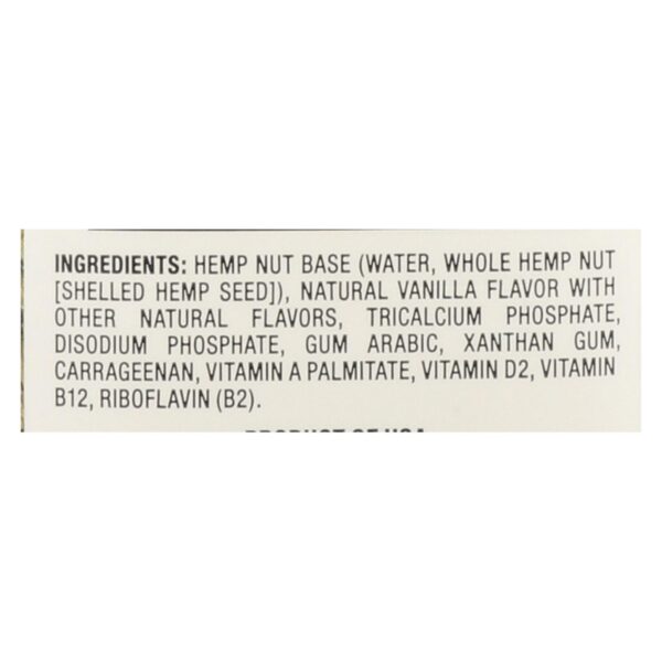 Pacific Natural Foods Hemp Vanilla - Unsweetened - Case Of 12 - 32 Fl Oz. - Image 2
