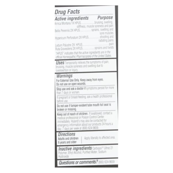 Hylands Homeopathic - Muscle Thrpy Gel W/arnica - 1 Each - 2.5 Oz - Image 2