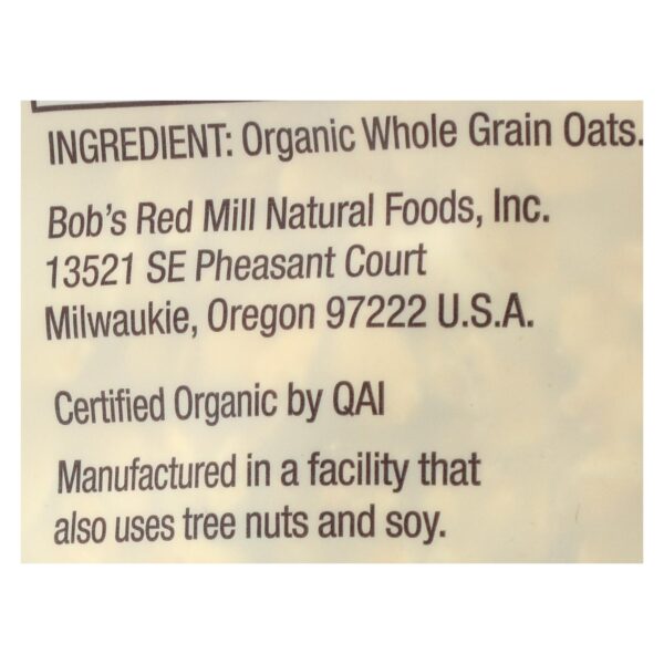 Bob's Red Mill - Organic Old Fashioned Rolled Oats - Gluten Free - Case Of 4-32 Oz - Image 2