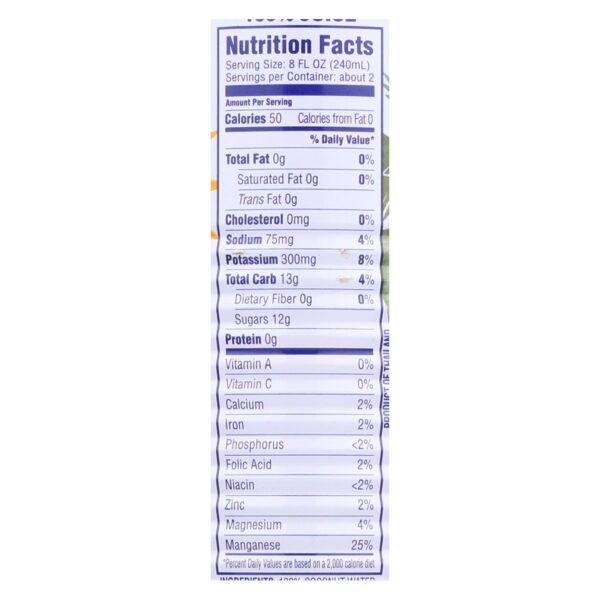 C2o - Pure Coconut Water Pure Pulp Coconut Water - Case Of 12 - 17.5 Fl Oz - Image 2