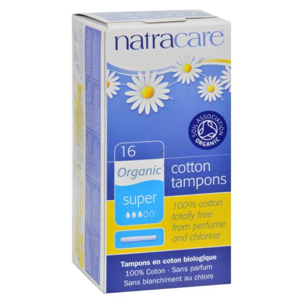 Natracare 100% Organic Cotton Tampons Super W/applicator - 16 Tampons - Image 2