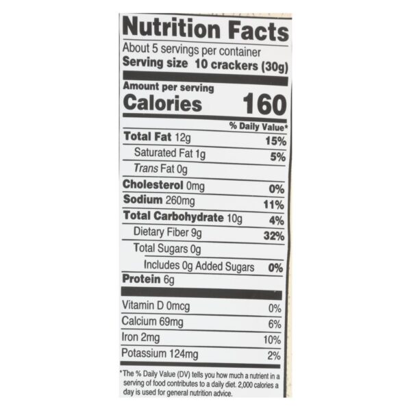 Doctor In The Kitchen - Organic Flax Seed Crackers - Sea Salt - Case Of 6 - 5 Oz. - Image 2