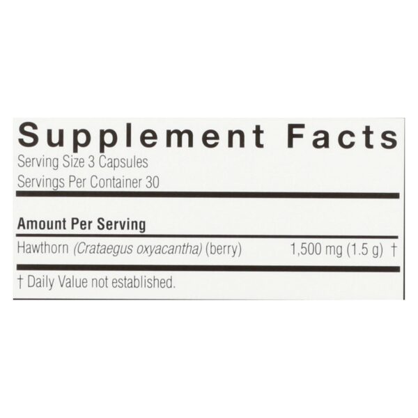 Nature's Answer - Hawthorn Berry - 90 Vegetarian Capsules - Image 2