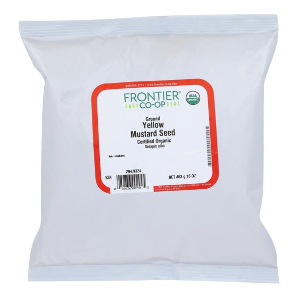 Frontier Herb Mustard Seed Organic Powder Yellow Ground - Single Bulk Item - 1lb - Image 2