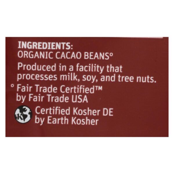 Tcho Chocolate Unsweetened 99% Organic Baking Pieces  - Case Of 6 - 8 Oz - Image 2