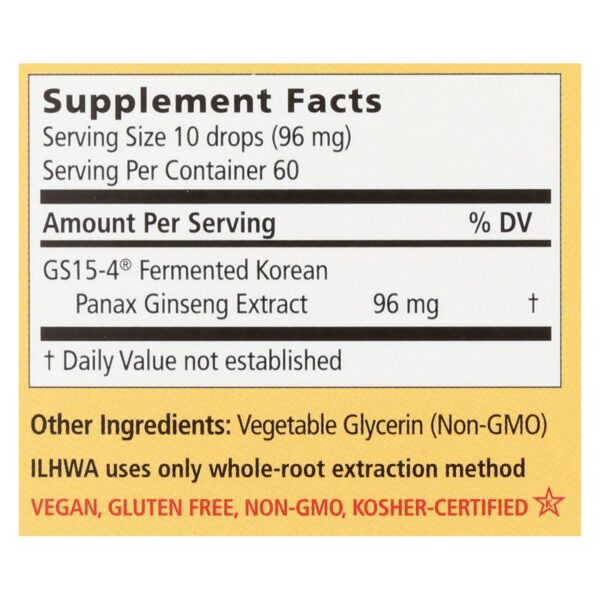 Ilhwa Enzyme Fermented Ginseng Elixir  - 1 Each - 30 Ml - Image 2